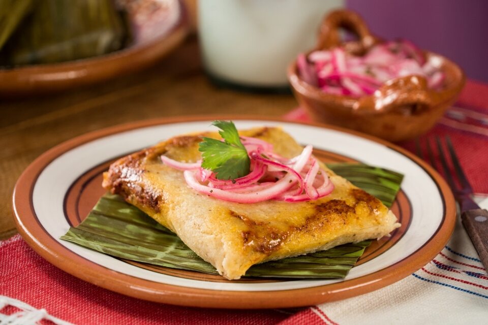 Tamales Veganos con Champiñones al Pibil