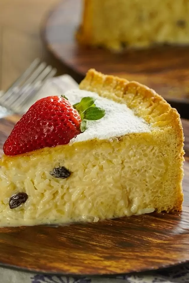 Tarta Rellena de Arroz con Leche