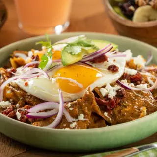 Chilaquiles in Grilled Sauce with Egg