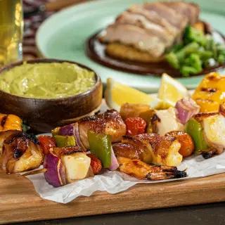Shrimp and Pork Ribeye Skewers