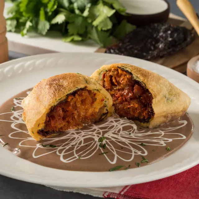Stuffed Chiles with Chicharrón in Bean Sauce