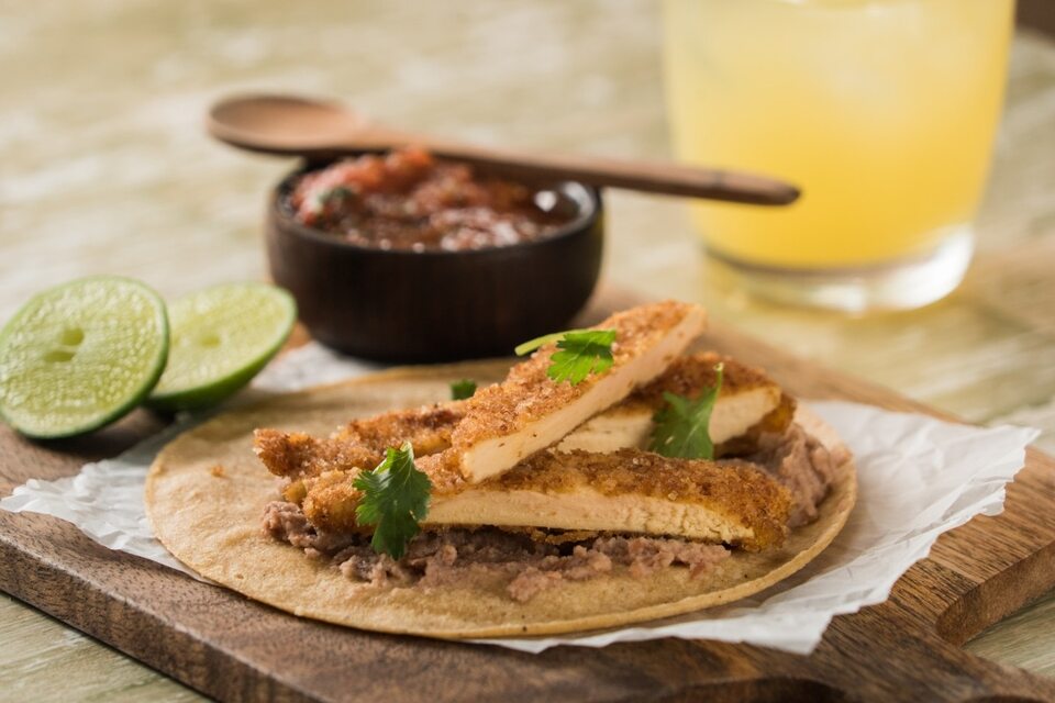 Tacos de Milanesa de Pollo