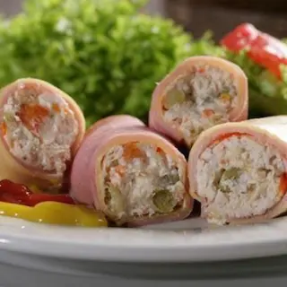 Ham and Cottage Cheese Rolls