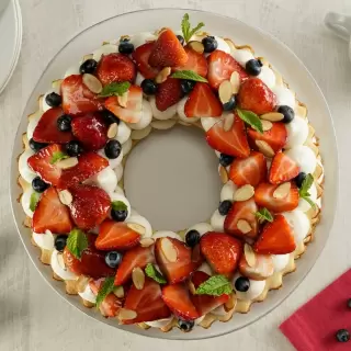 Pastel de Galletas de Fresas con Crema