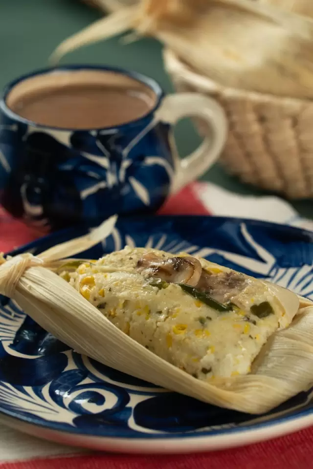 Tamales de Requesón y Rajas