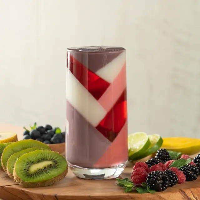 Gelatina Transversal de Frutos Vermelhos
