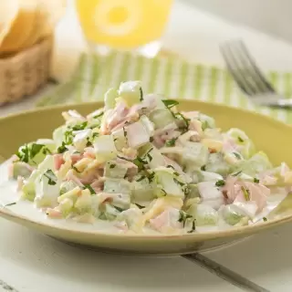 Chayotes con Jamón y Queso a la Crema