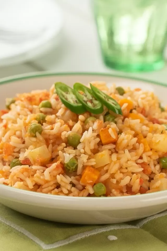 Arroz Rojo con Vegetales