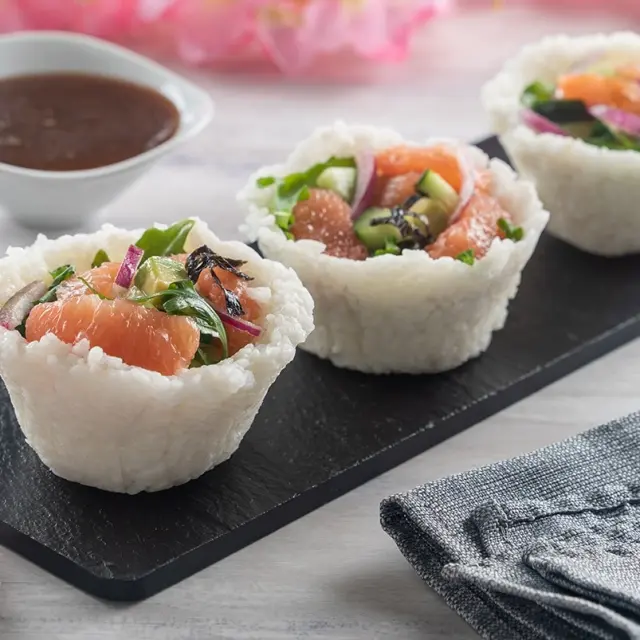 Rice Casseroles with Grapefruit Salad