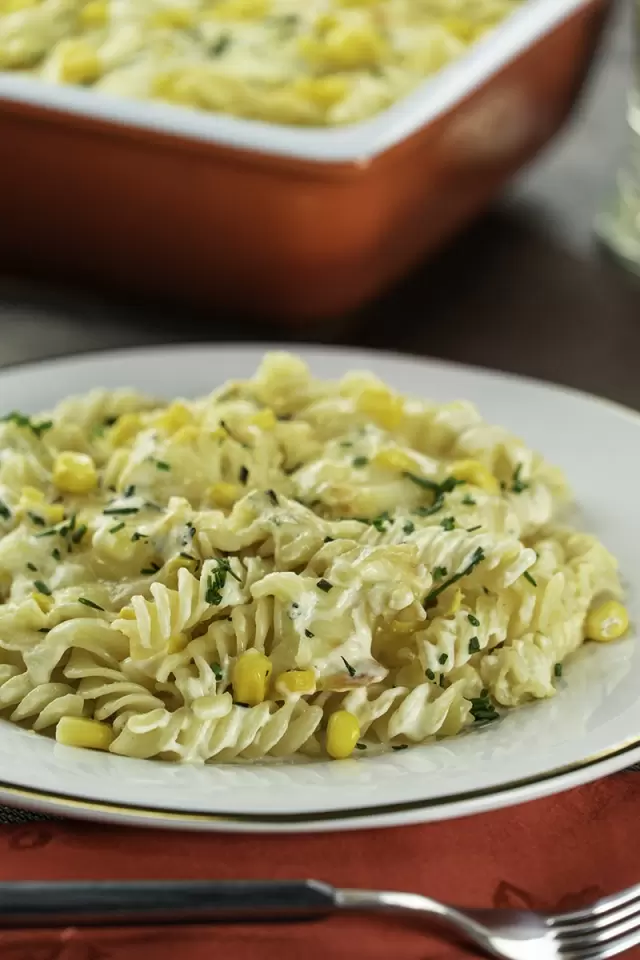 Pasta Horneada en Salsa de Elote