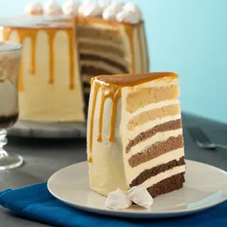 Triple Chocolate Cake with Caramel