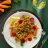Salmon with Nut Crust and Glazed Vegetables