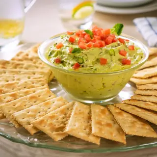 Cheese Dip with Guacamole