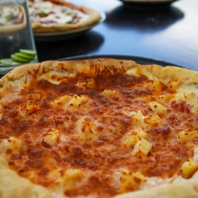 Hawaiian Pizza with Cheese Crust