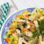 Chicken Salad with Pasta and Blueberries