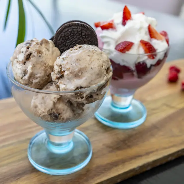 Sorvete de Morango com Creme
