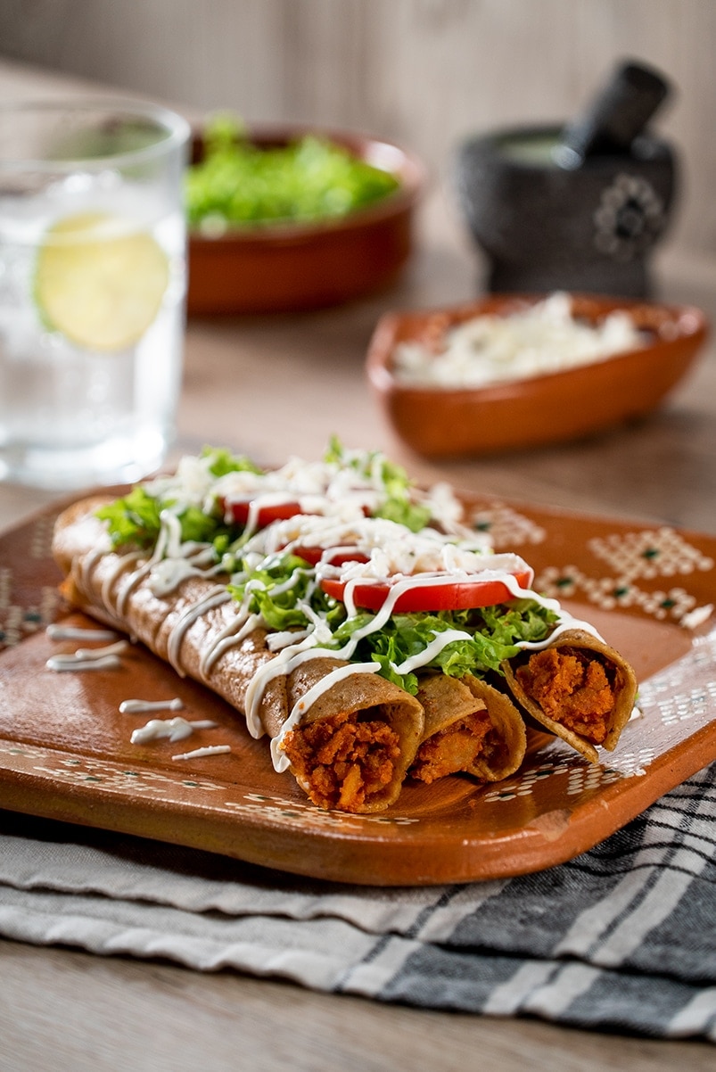 Flautas de Papa con Chorizo