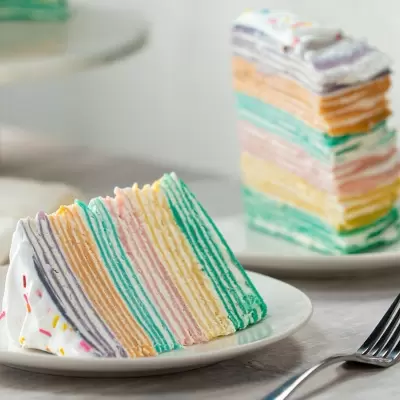 Easy Rainbow Crepe Cake - Ramona's Cuisine