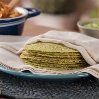 Cauliflower Tortilla with Spinach and Serrano Chili