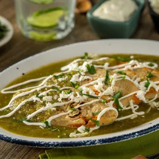 Chicharrón Drowned Tlacoyos