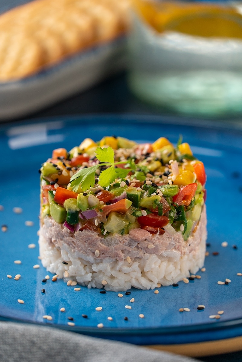 Timbal de Atún con Mango