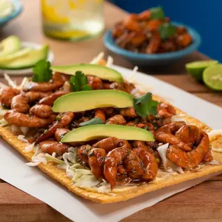 Chicharrón Prepared with Shrimp Ceviche