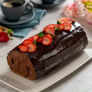 Sobremesas com chocolate e morangos