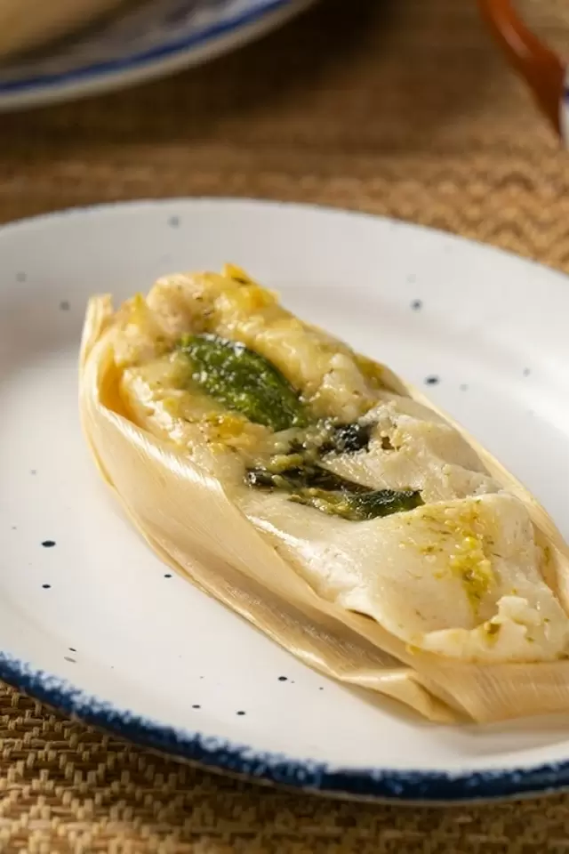 Tamal con Harina de Maíz