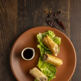 Crispy Meat Rolls with Chipotle Cheese