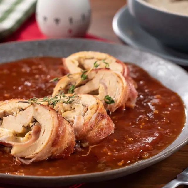 Rolinho de Frango com Bacon