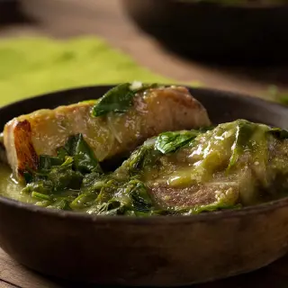 Quelites with Pork in Green Sauce