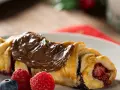 Trança de Massa Folhada com Fruta e Nutella