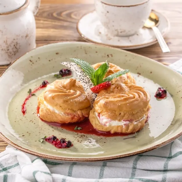 Strawberry Profiteroles