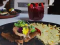 Chimpa of Green Mole with Tamal Nejo