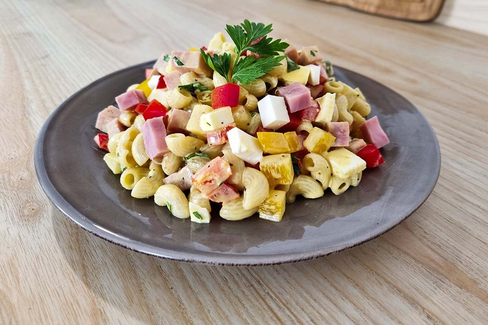 Pasta Hawaiana Con Jamón Y Piña