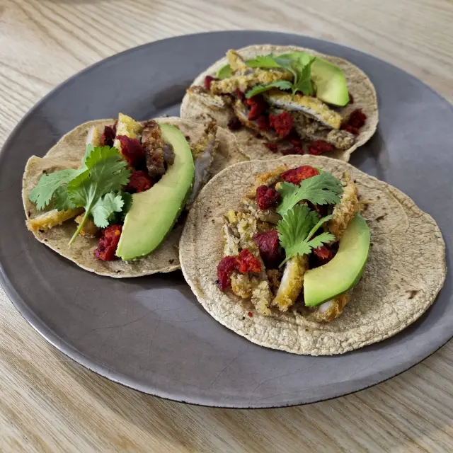 Breaded Mushroom Tacos