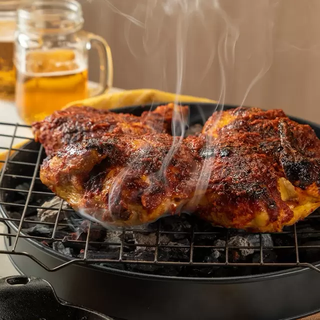 Cómo hacer pollo al carbón adobado?