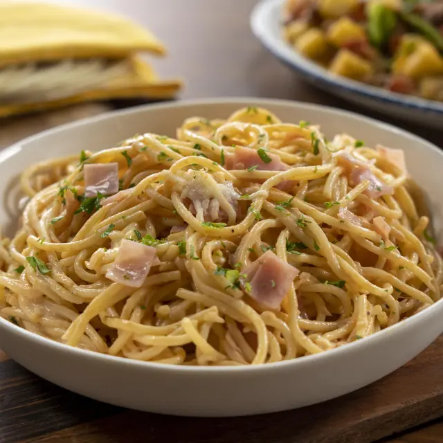 Easy Red Spaghetti in Casserole