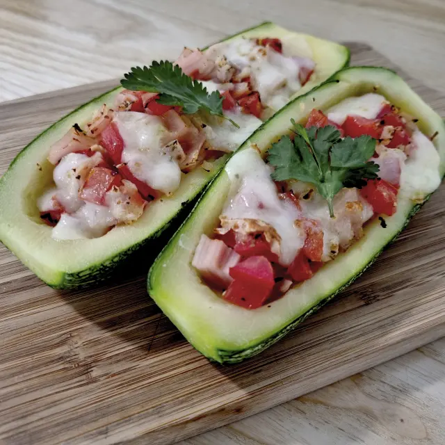 Ham and Cheese Stuffed Squash