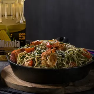 Pasta with Shrimp Pesto