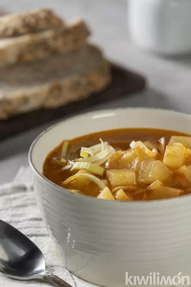 Receta de Sopa de Papa y Poro