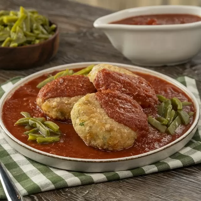 Tortitas de Pollo en Salsa de Tomate