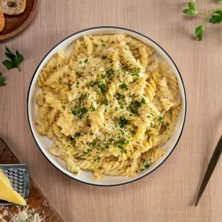 Massa Alfredo no Micro-ondas