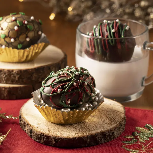 Bombas de Chocolate Natalinas