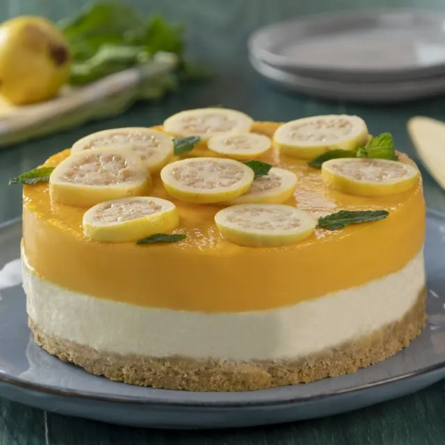 Cheesecake de goiaba com flan