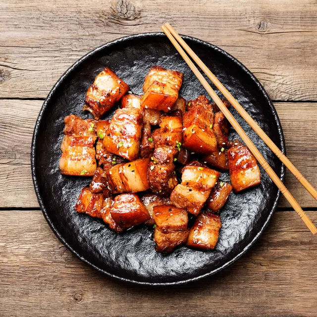Glazed pork belly recipe