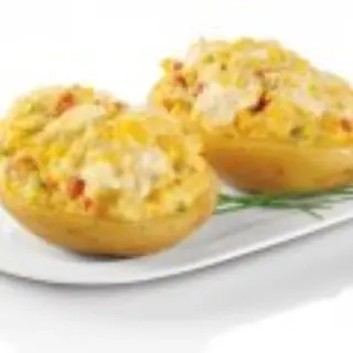 Baked Potatoes with Bacon and Green Onion