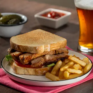 BBQ Pork Chop Sandwich