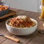 Spaghetti with ground beef