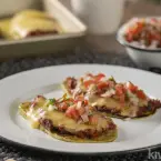 Nopales gratinados tipo mollete